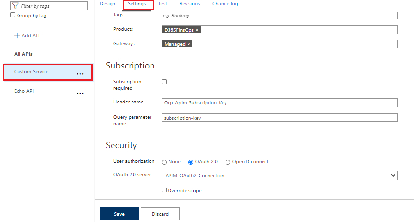 Azure APIM configuration for D365 F&O Custom Services – Ammar Kamal's Blogs